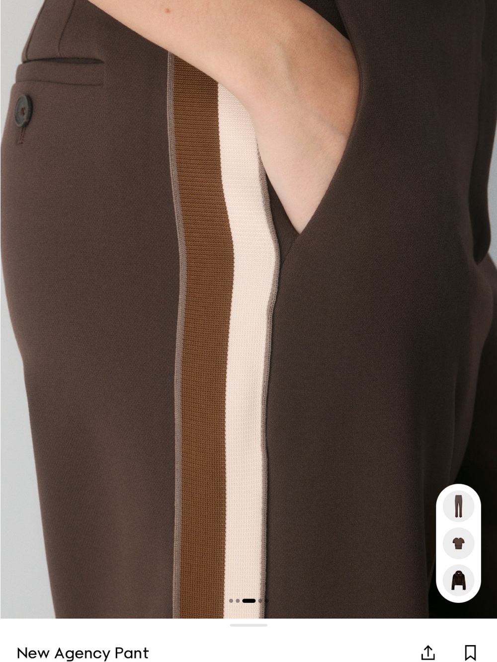 Aritzia New Agency Brown Pants - Picture 4 of 8